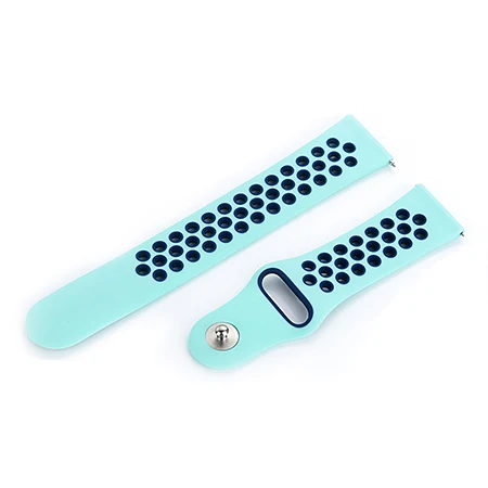 green blue 22 мм Универсальный силиконовый ремешок для Xiaomi Amazfit Pace/GTR 47 мм/Stratos 2 2S 3 ремешок для huawei Watch GT GT2 Band для Galaxy - Цвет: green blue