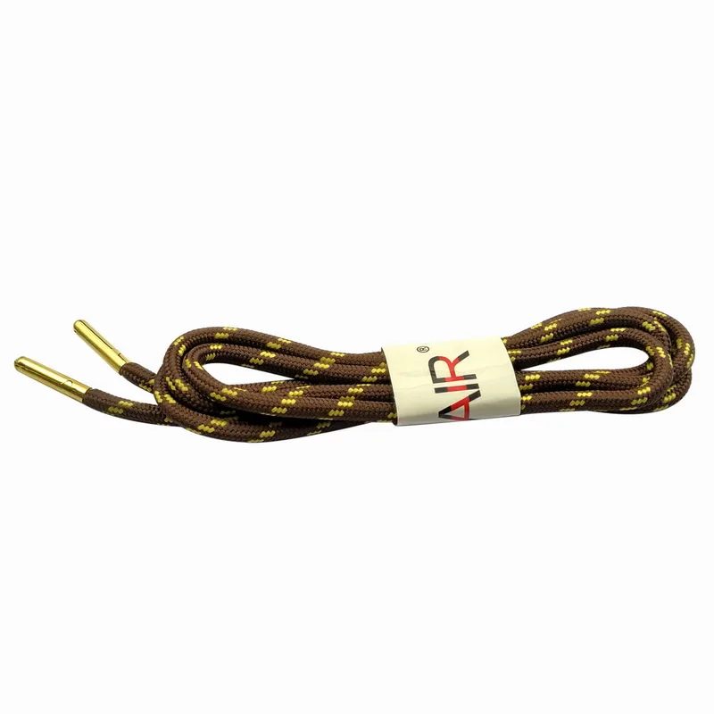 JUPHAIR спортивные круглые шнурки с металлической головкой, подходят для всех видов спорта, беговые кроссовки, шнурки для обуви, волнистые полосатые полиэфирные шнурки