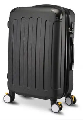 Black 26 Inch Брендовый 20 дюймов 24 дюйма чемодан на колесиках Чехол для багажа чехол для путешествий Чехол для багажа чехол s чехол на колесиках Чехол для багажа на колесиках - Цвет: Black 26 Inch