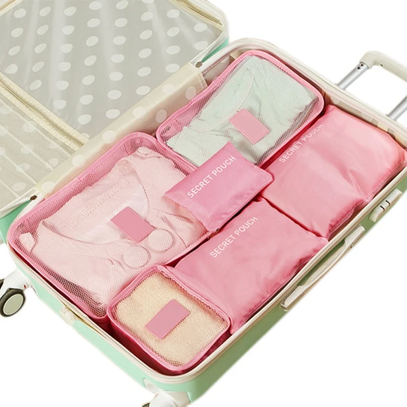 Shoes Underwear Travel Storage Bag Cartoon Waterproof Organizer Clothes Packing Drawstring 6PCs/Set | Дом и сад