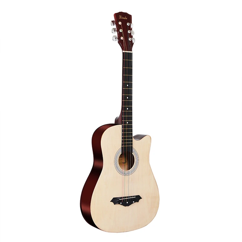 Free shipping 38 Inch Beginner Introduction Ballad Luck It Wood Guitar Novice Practice Musical Instrument Men And Women Student | Спорт и