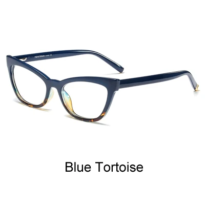 Blue Tortoise Ralferty, кошачий глаз, очки для женщин, Ретро стиль, прозрачная, близорукость, оптическая оправа, очки,, очки, oculo de grau, F95175 - Цвет оправы: Blue Tortoise