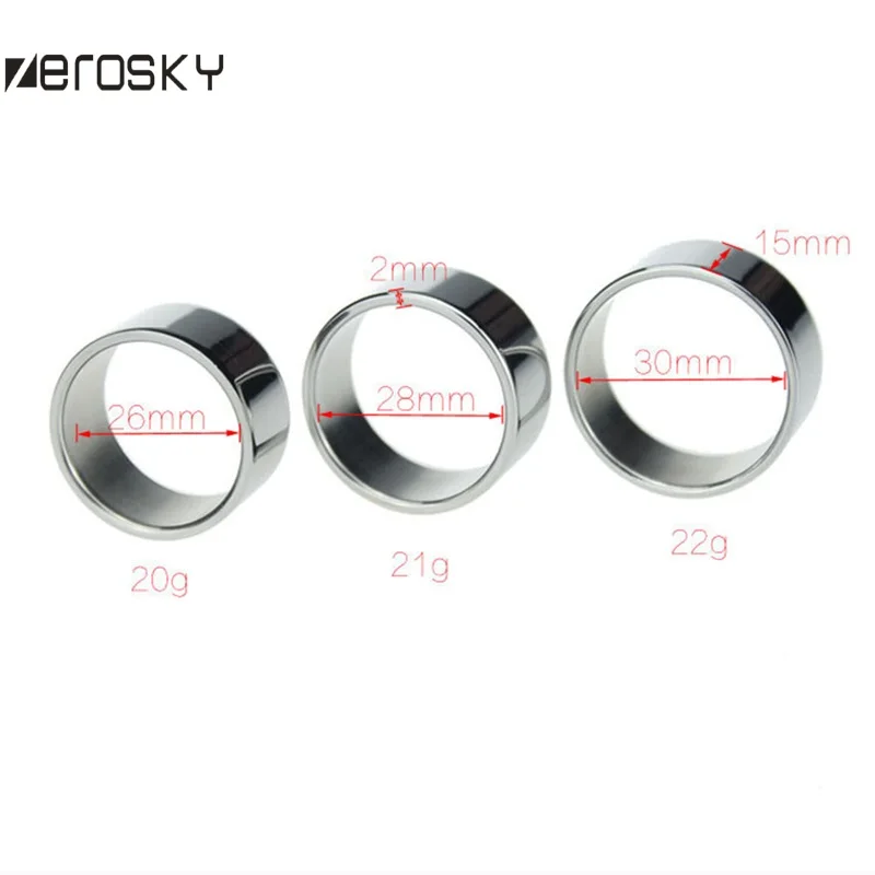 Zerosky Metal Penis Ring Delay Ejaculation Stainless Steel Clit Sturdy Orgasm Cock Sex Toys For Men | Красота и здоровье