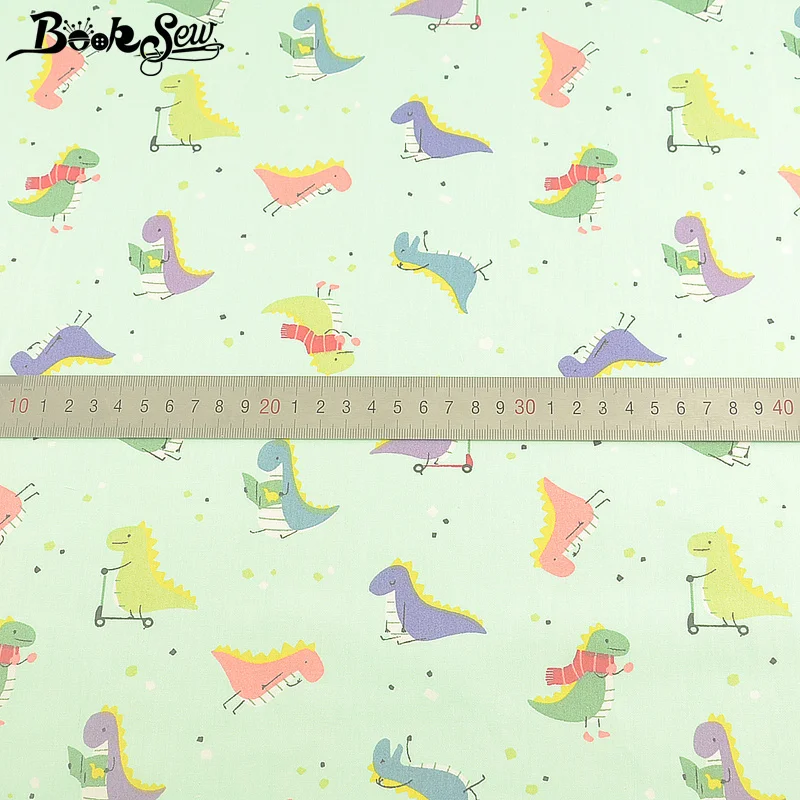 Booksew с принтом мультяшных животных дизайн 100% хлопчатобумажная саржевая ткань