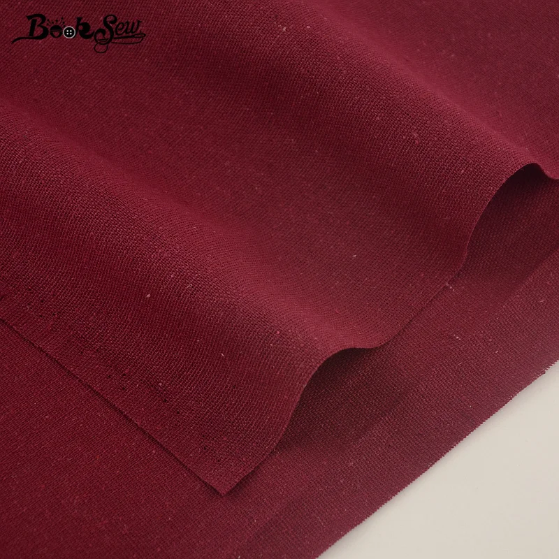 Booksew цвет красного вина Текстиль для дома из хлопка и льна Ткань скатерти Подушка