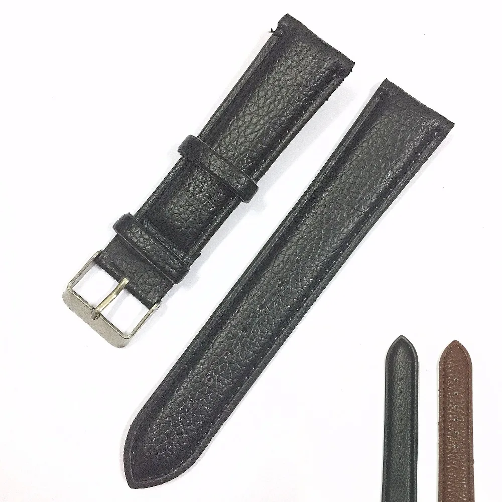Ремешок для часов из искусственной кожи 1 шт. ремешок 20 мм черный кожаный с
