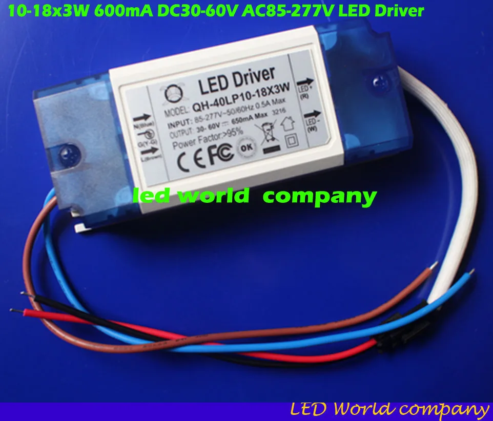 2 шт. светодиодный источник питания для прожектора 20 40 Вт 10 18x3 600 мА|led driver|led powerled