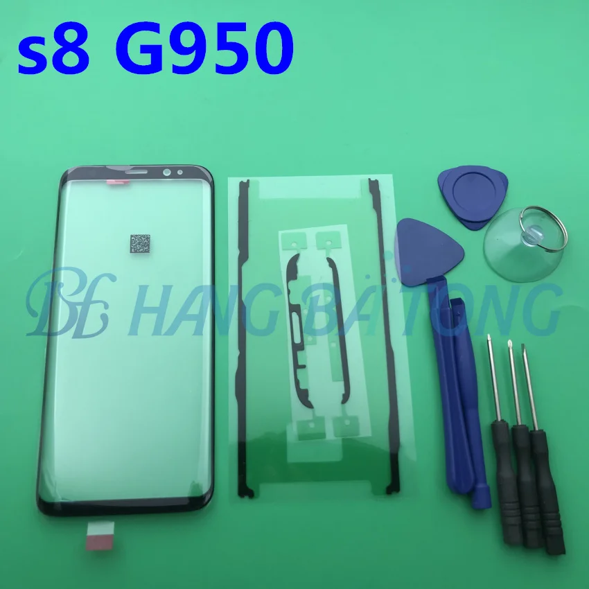 Оригинальное Сменное внешнее стекло для samsung Galaxy S8 G950 G950F 5,8 ''ЖК-дисплей сенсорный экран Переднее стекло Внешний объектив