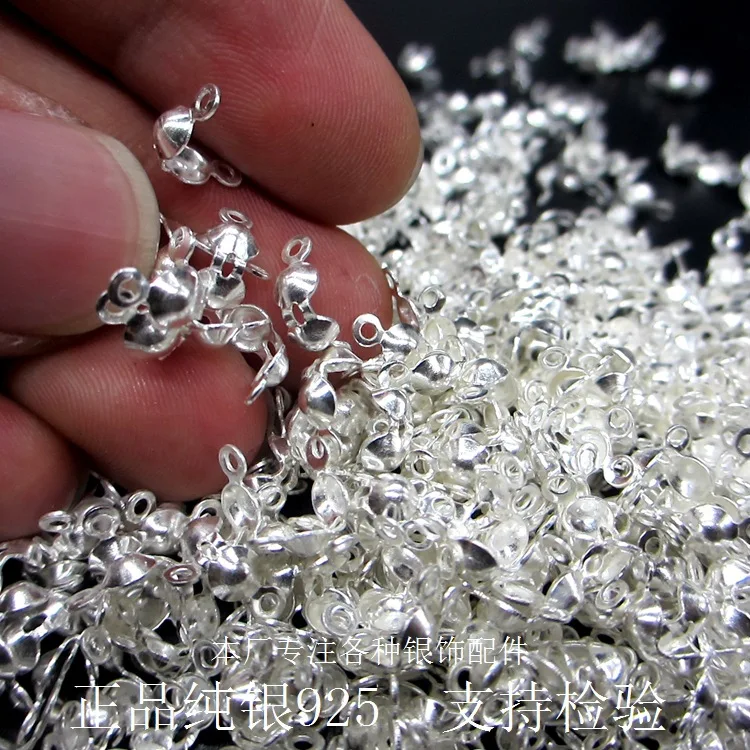 925 Серебряный Конец Бусины конверт провода застежки веревка конец пряжки 3 мм/4 мм