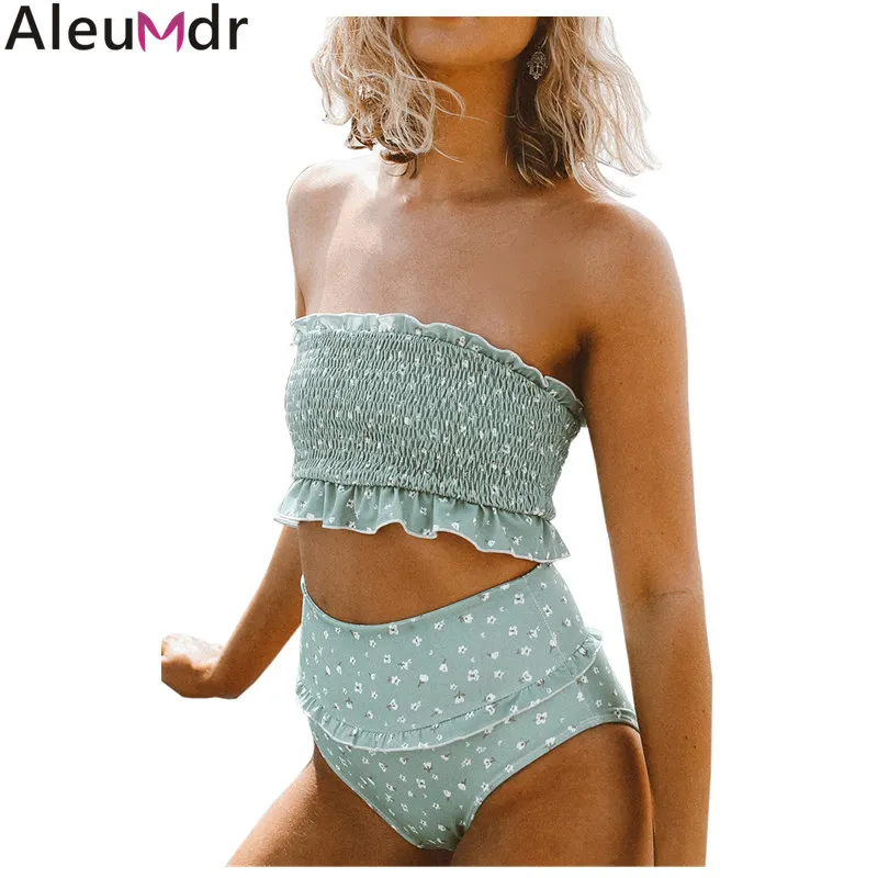 Aleumdr 2019 новый комплект бикини из двух частей низ с высокой талией бюстгальтером
