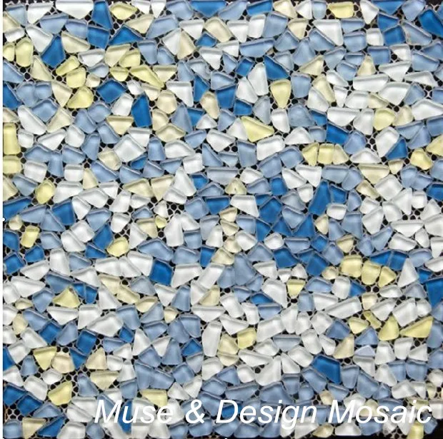 Бесплатная мозаичная плитка из смешанного стекла настенная для ванной лестницы