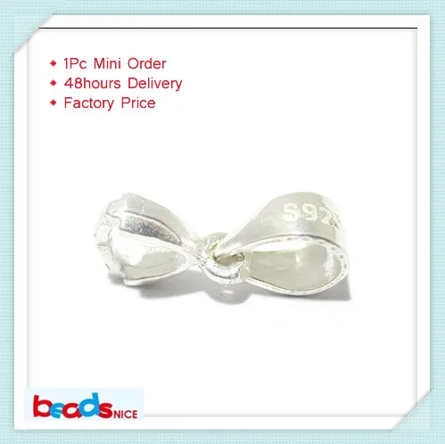 

Beadsnice ID26875 wholesale handmade jewelry of necklace pinch bail 925 sterling silver bail