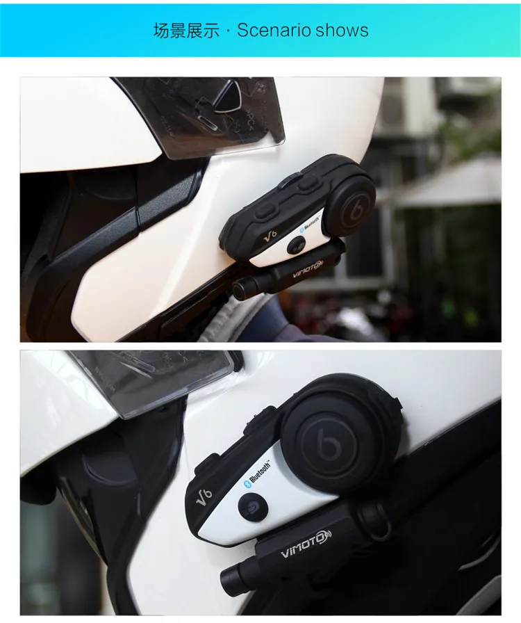 VI moto 2 шт V6 Bluetooth домофон для мото rcycle домофон шлем гарнитуры домофон мото rcycle гарнитура intercomunicador moto