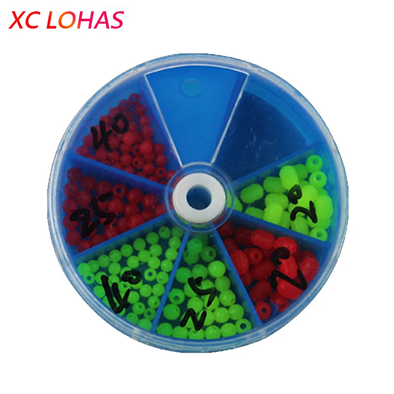 1 Box Multiple Size Fishing Beads Night Luminous Green Red Pink Brown Anti collision Bead Lure Tackle Accessories|fishing tackle|accessories