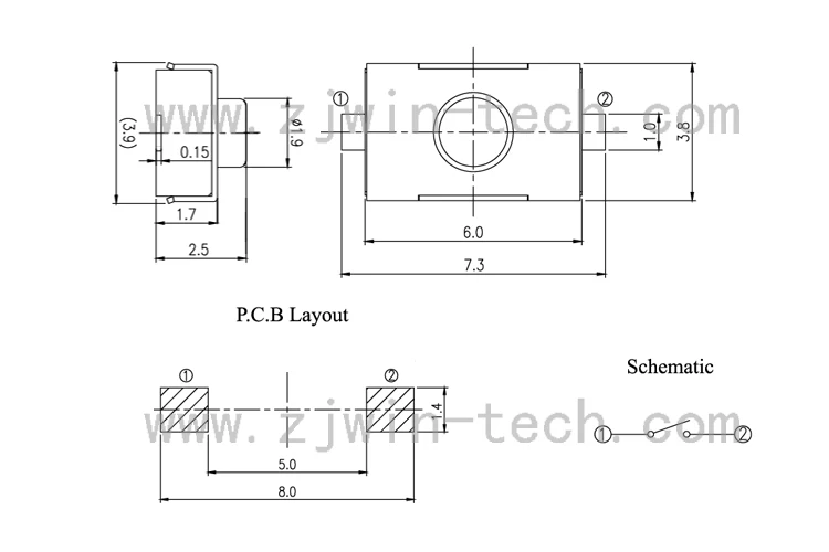 20 шт. 4x6x2 5 мм (3x6 мм) 2 контактный SMD кнопочный переключатель дистанционного