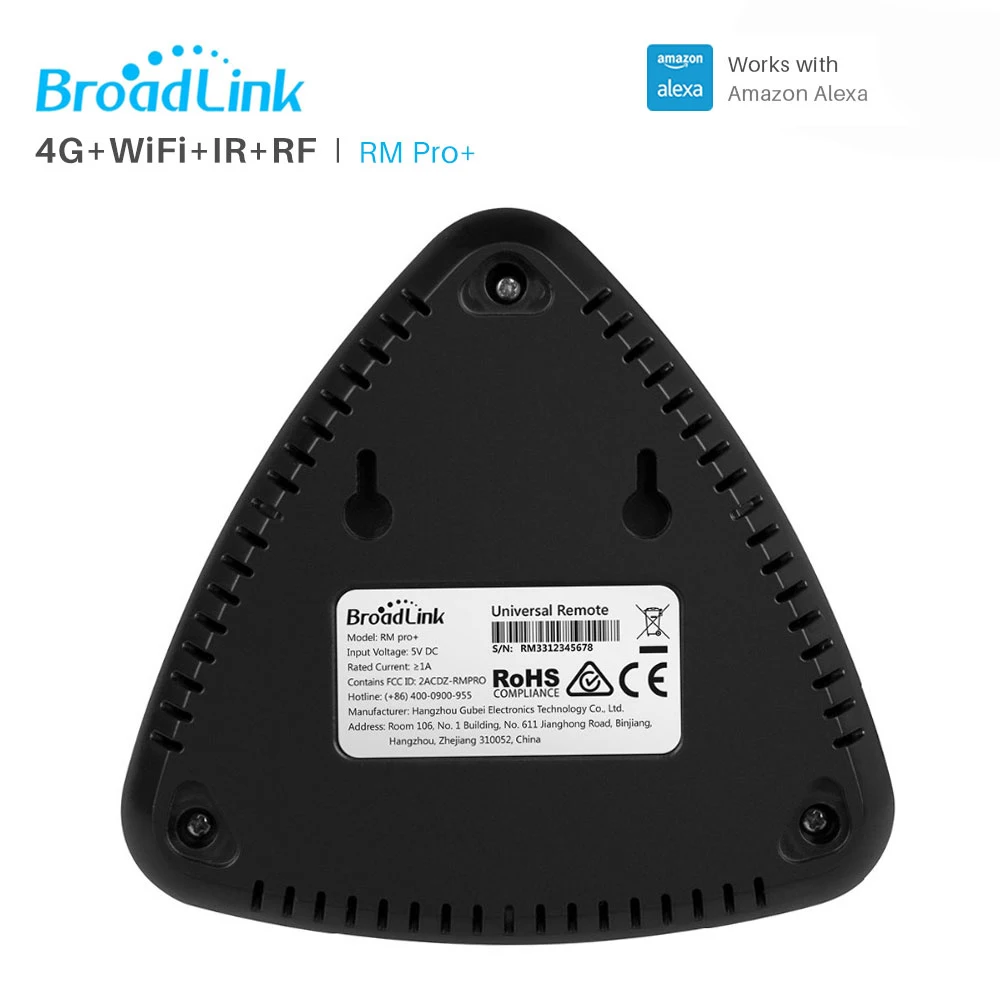 Broadlink RM Pro+ Универсальный Интеллектуальный пульт дистанционного управления, работающий с Alexa через приложение для управления смартфоном, автоматизация умного дома