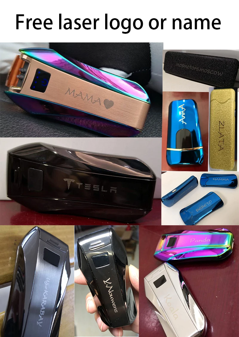 Двойная дуговая USB Зажигалка для сигар, электрическая зажигалка, цилиндрическая форма, цинковый сплав, ветрозащитная плазменная зажигалка