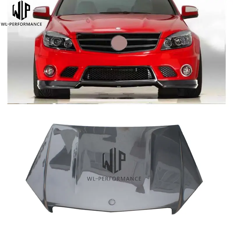 C Класс карбоновая крышка капота двигателя с комплектом кузова автомобиля для