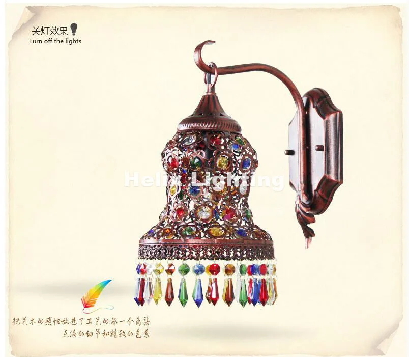 Настенный светильник в богемном стиле настенный барокко 15 см для балкона спальни