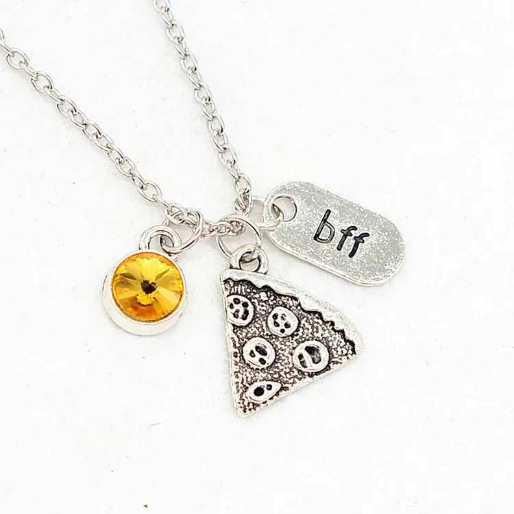 Европа США распродажа Bff пицца кристалл стразы хороший друг дружба свитер