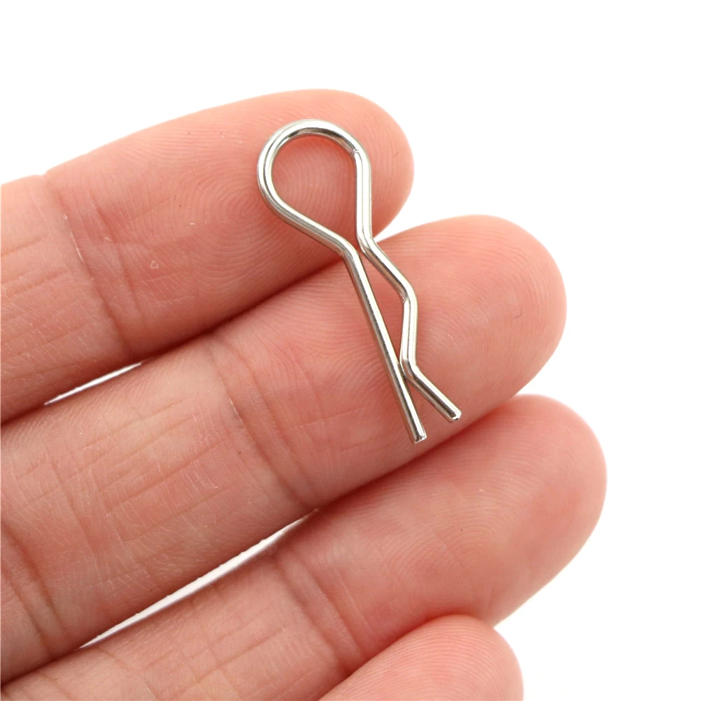 8pcs 1/10 1/16 Stainless Steel Body Clips Pins For HPI Himoto HSP RC Car Racing Shell wind tail parts New Arrival | Игрушки и хобби