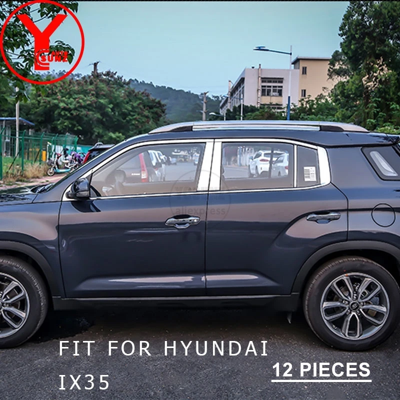 2017 2018 YCSUNZ нержавеющая сталь Автомобиля Оконная отделка полоски для hyundai ix35 Литые