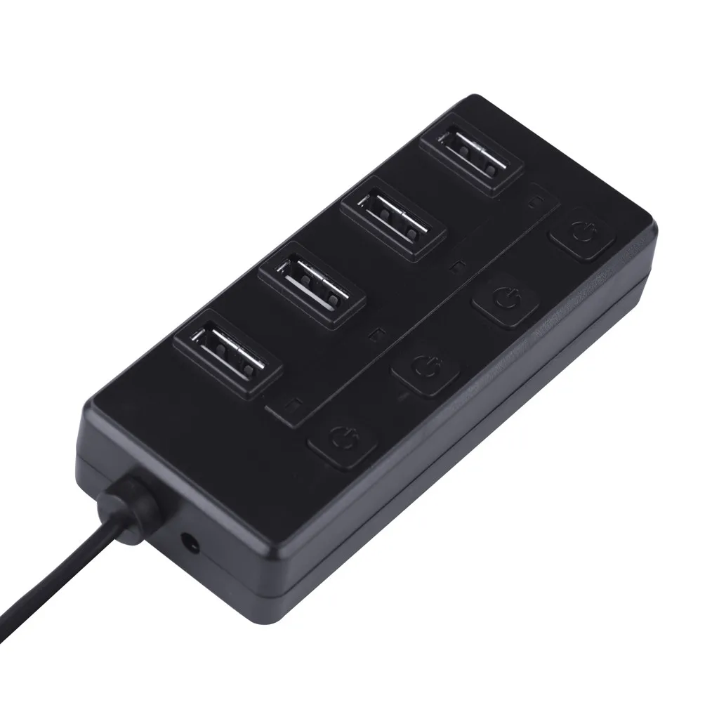 CARPRIE usb-хаб высокоскоростной 480 Мбит/с черный концентратор USB 2 0 4 порта Зарядные