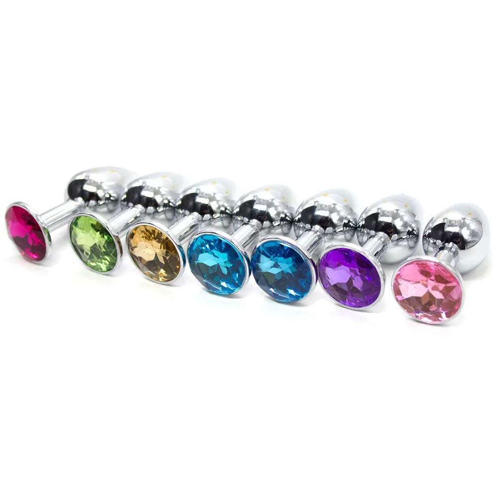 27mm metal butt plug stainless steel anal dildo with diamond gemstone SM adult game sex toy for couple women men gay masturbate | Красота и