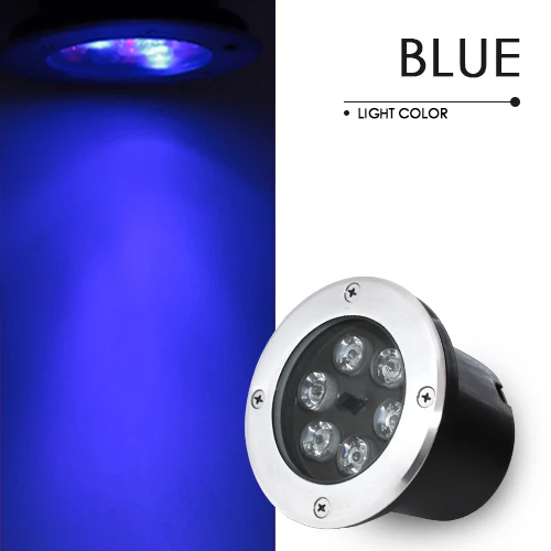 Blue Светодиодный AC85-265V подземный светильник IP68 RGB Открытый из нержавеющей стали водонепроницаемый утопленный погребенный Точечный светильник для лестницы садовая дорожка квадратная лампа - Испускаемый цвет: Blue