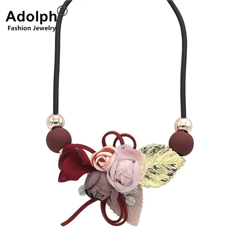Модное ожерелье чокер ADOLPH с подвеской в виде цветка и листьев новинка 2018
