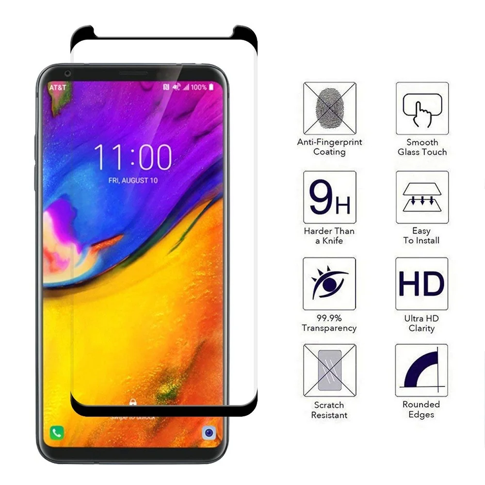 Для LG V35 закаленное стекло 3D полное покрытие защитная пленка Защита экрана для