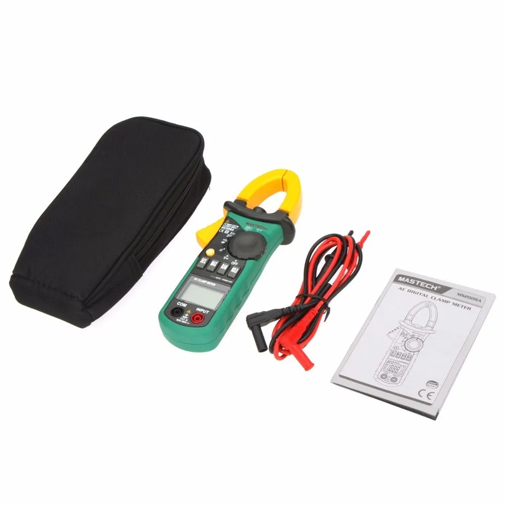 

Digital AC Clamp Meter Back Light Multimetro Clamps Leakage MS2008A Multimeter