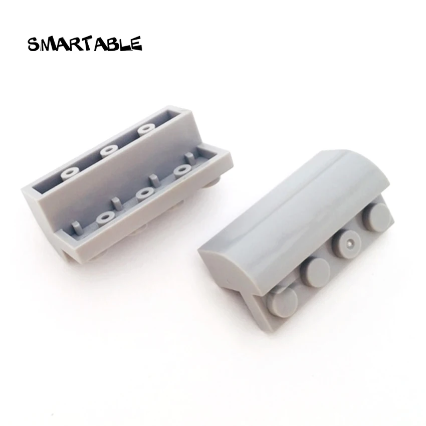 Smartable склон изогнутый 2x4x1 1/3 строительные блоки MOC части DIY обучающие игрушки