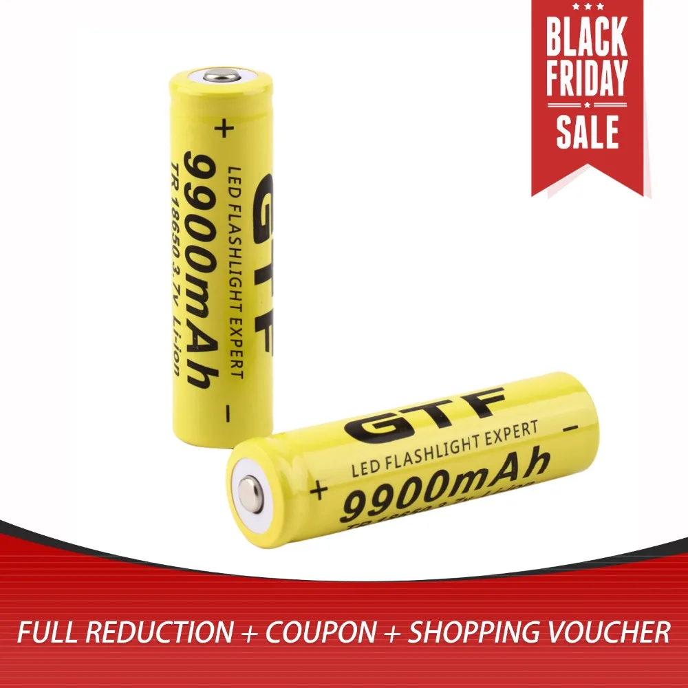 Хорошие продажи 2 шт TR 18650 3 7 V 9900mAh емкость литий ионная батарея для светодиодного