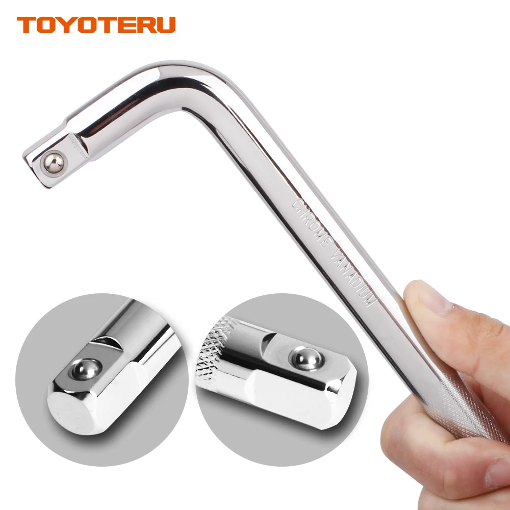 TOYOTERU 1/" 3/8" 1/" L тип тяжелый привод торцевой ключ высокое качество хром-ванадиевая сталь изогнутый стержень гаечный ключ ручные инструменты