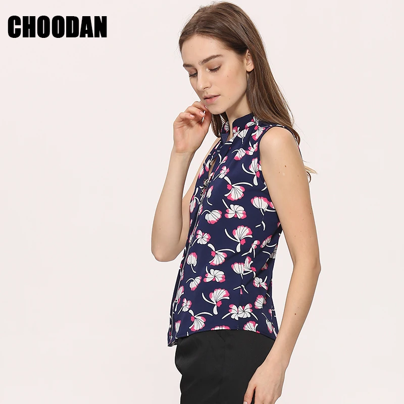 Блузка женская без рукавов с цветочным принтом|shirt women floral|blouse shirt womenfashion |
