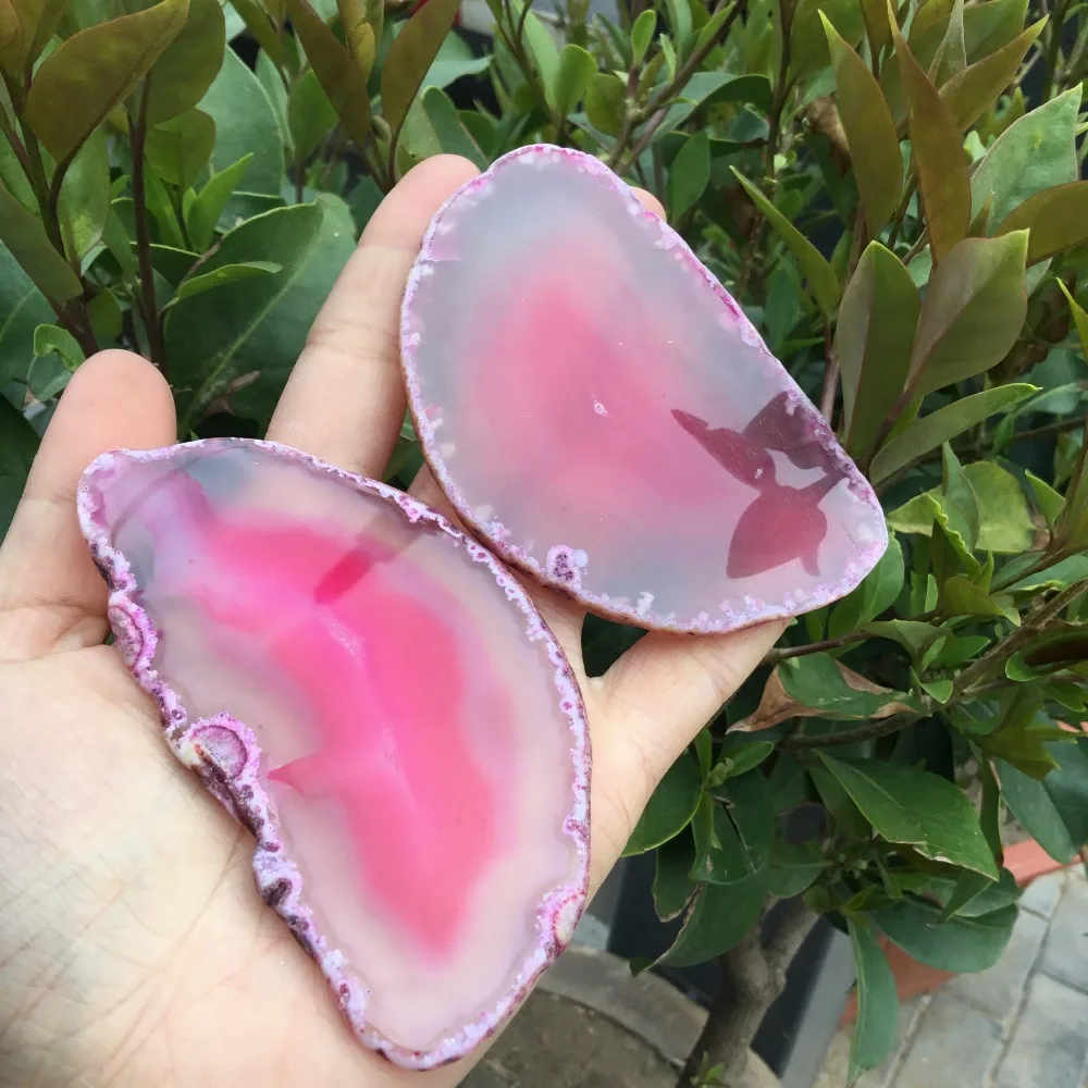 2 шт. лидер продаж кусочки агата натуральные необработанные камни и минералы