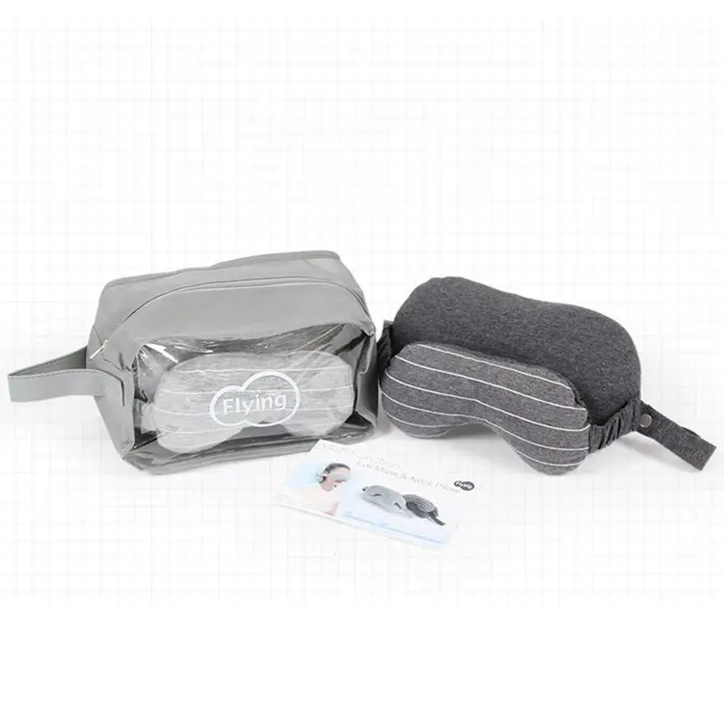 Travel Eye mask And Neck Pillow set office lunch break cotton U-shaped shading goggles travel accessories U1 | Красота и здоровье