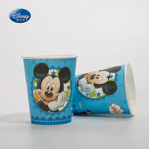 cups 6pcs Микки Маус Дети Мальчики с днем рождения принадлежности детский душ декоративная бумага для вечеринок баннер на тарелке, чашке соломенные салфетки - Цвет: cups 6pcs