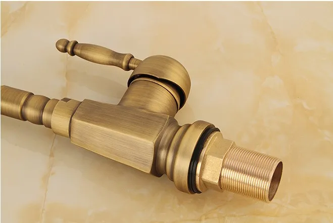 Бесплатная доставка Новый продукт античный кухонный смеситель кран с твердой