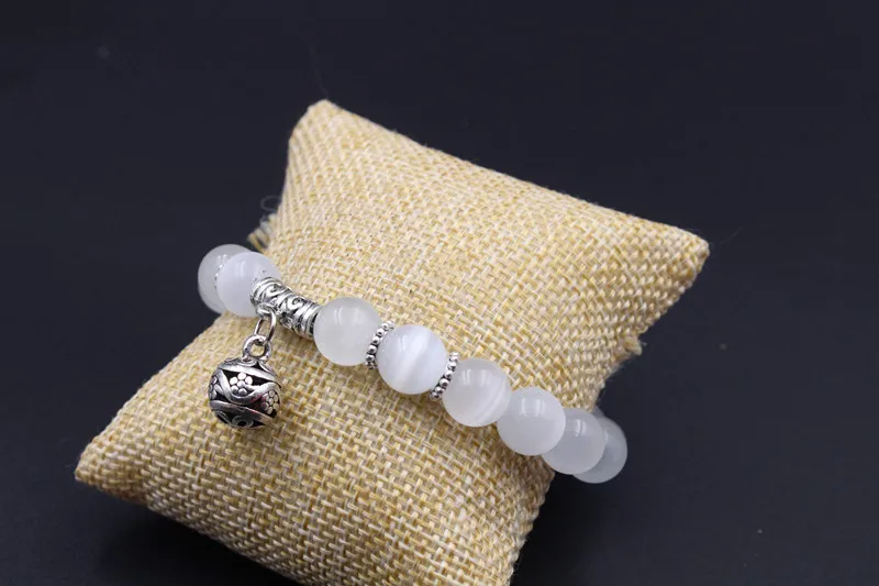 Натуральные опаловые бусины браслеты кристалл Модный женский браслет винтажные браслеты из нержавеющей стали 030