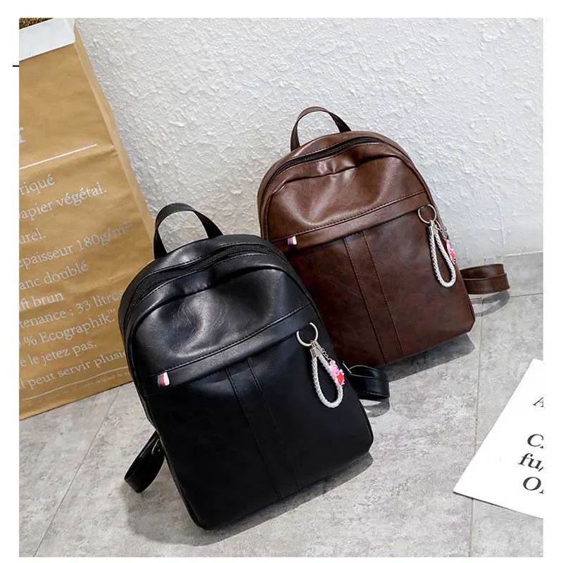 

2019 Fashion New Retro Shoulder Bag PU Leisure Women's Backpack Trendy Shoulder Bag