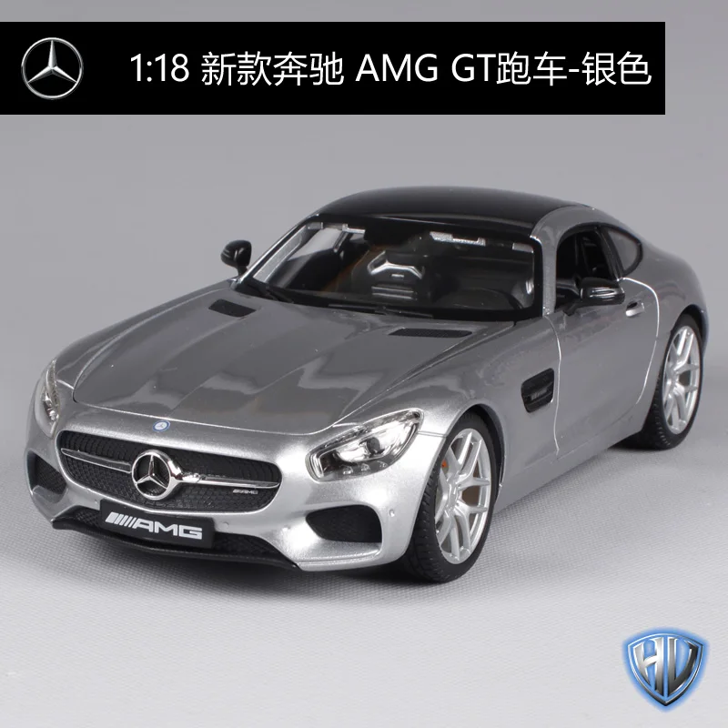 1:18 оригинальные литые из сплава модели Maisto для автомобилей домашний декор имитация автомобилей mkd2 для детей McLaren/Benz SLS AMG - Цвет: benz AMG GT-silver