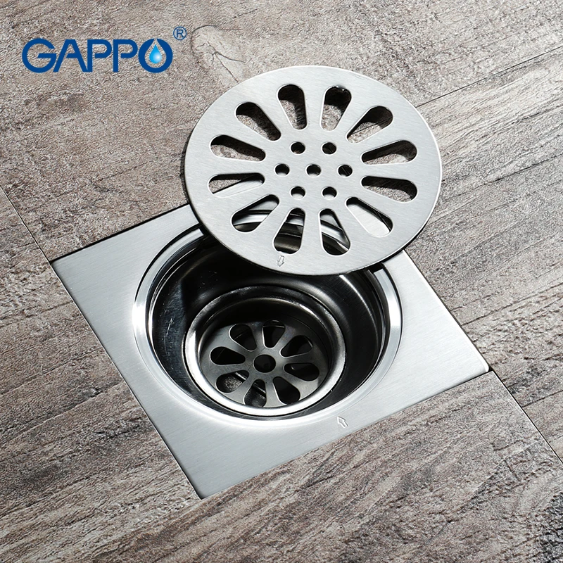 GAPPO Drains хромированный квадратный фильтр сливной душ слив для пола ванной комнаты
