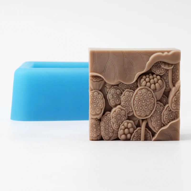 

Boowan Nicole Square Silicone Soap Mold Handmade Lotus Cake Soap Making Mould