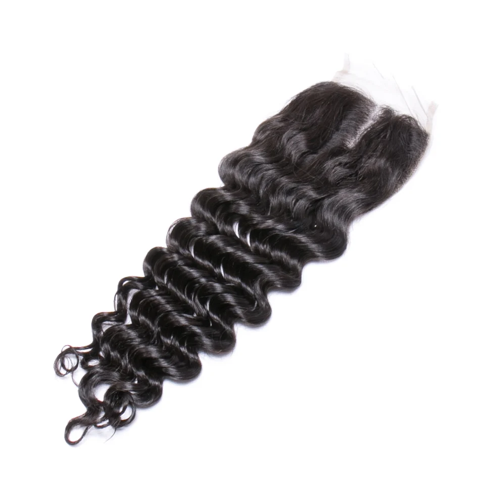 Волосы Хлоя бразильская глубокая волна кружевная застежка 4X4 свободная часть с