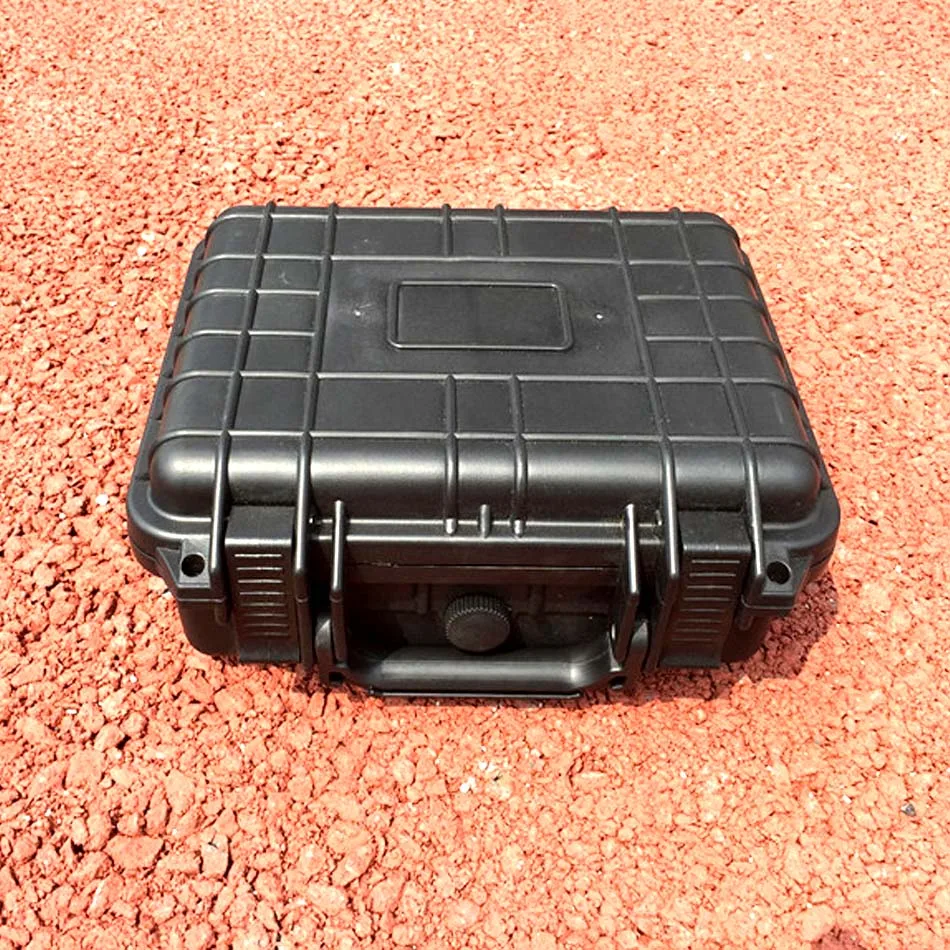 Black easy carrying hard plastic waterproof tool case for small equipment