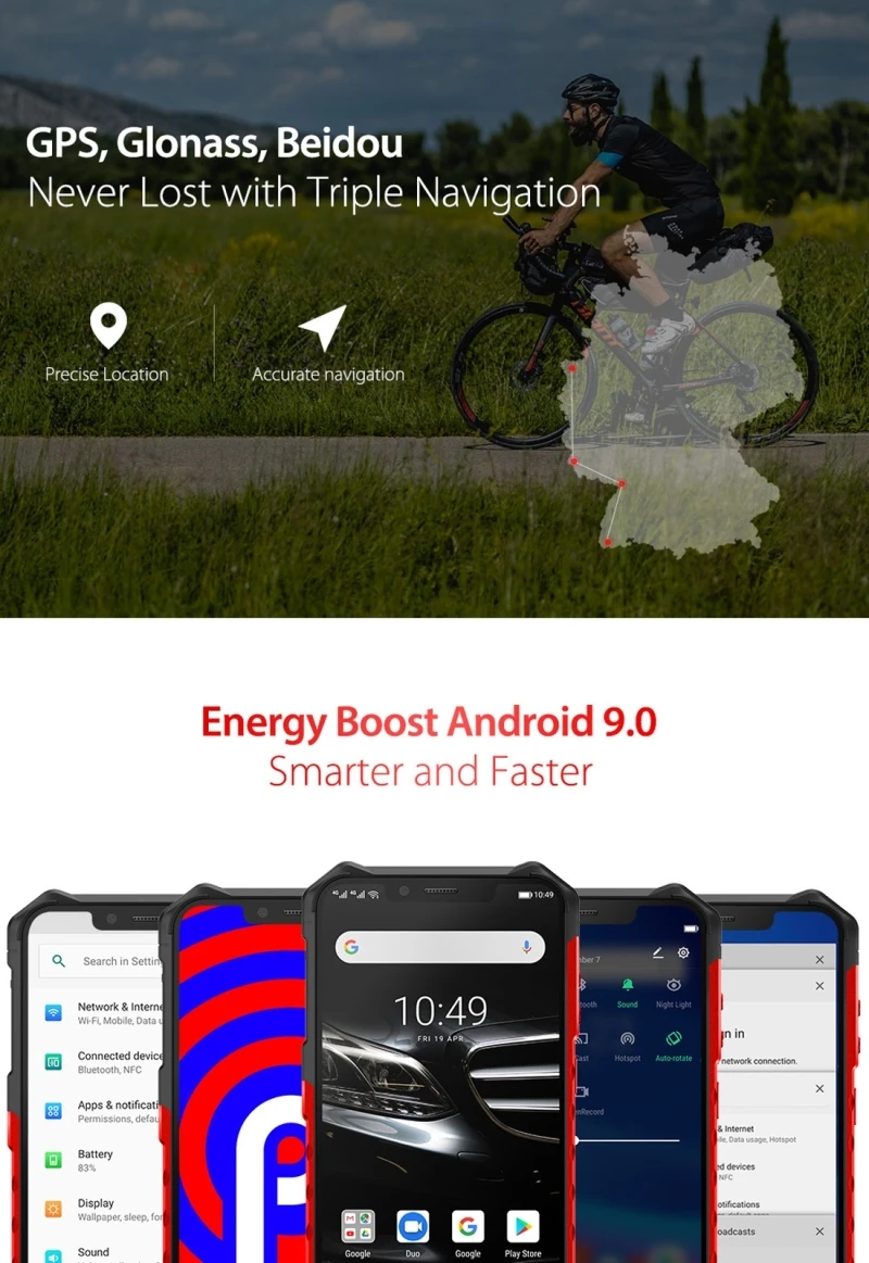 Ulefone Armor 6E прочные мобильные телефоны 5000mAh 6,2 ''Dual 4G& VoLTE 4GB+ 64GB Водонепроницаемый Android 9,0 беспроводной зарядный смартфон