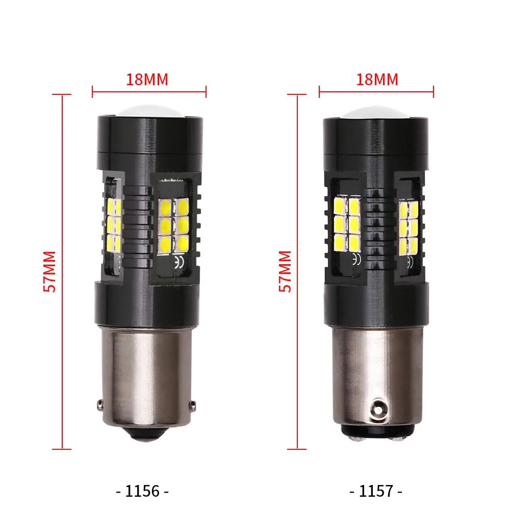 2 шт. 1156 BA15S P21W 1157 BAY15D P21/5 Вт T20 7443 W21/5 светодиодный лампы T25 3157 p27/7 автомобильный