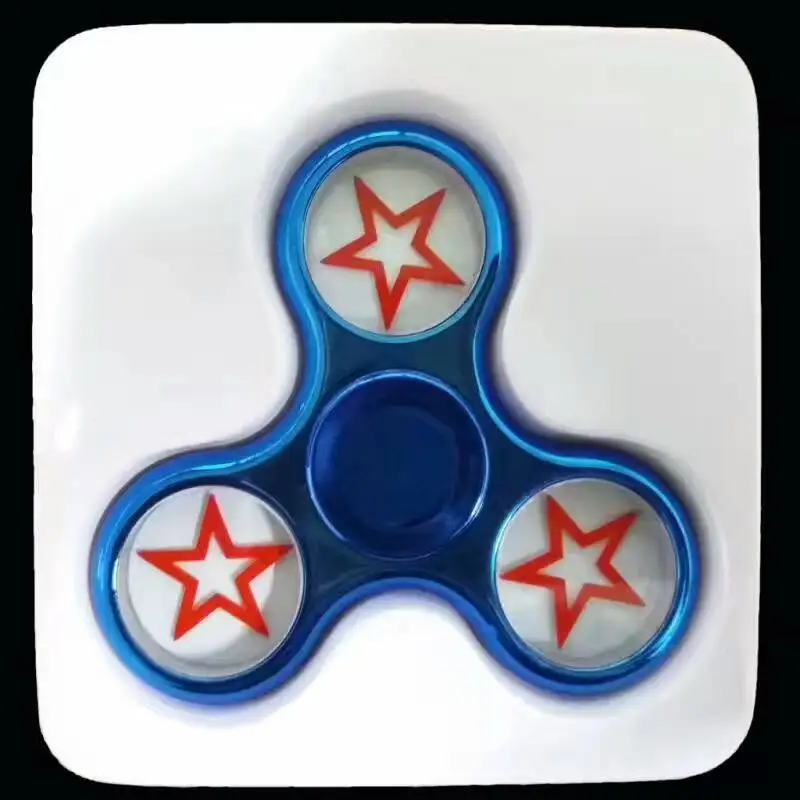 100 ШТ. Звезда Хром Непоседа Счетчик Качество EDC Для Аутизма и СДВГ Вращения Долгое